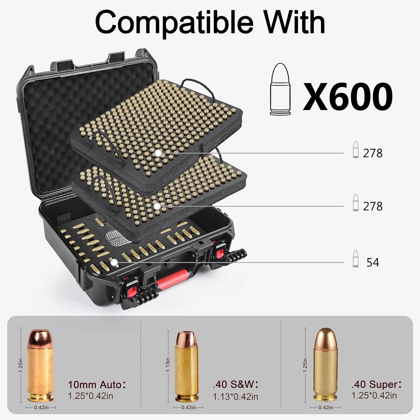 10mm Ammo Storage Case with Dessicant