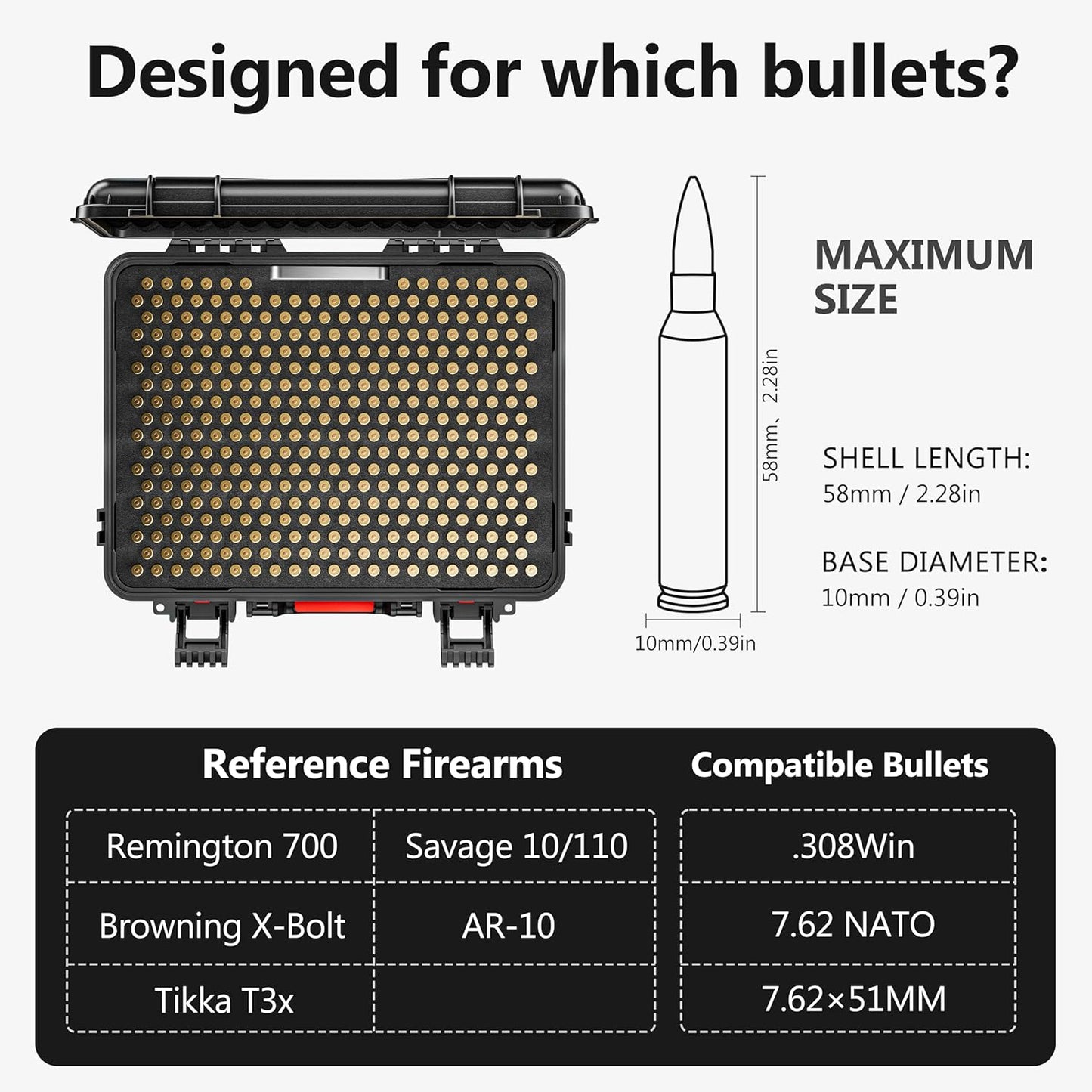 360 Round 7.62 Ammo Storage Case with Desiccant