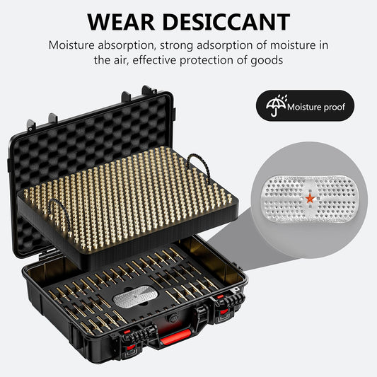 Waterproof Ammo Case - 600 Round Bullet Locking Storage Box