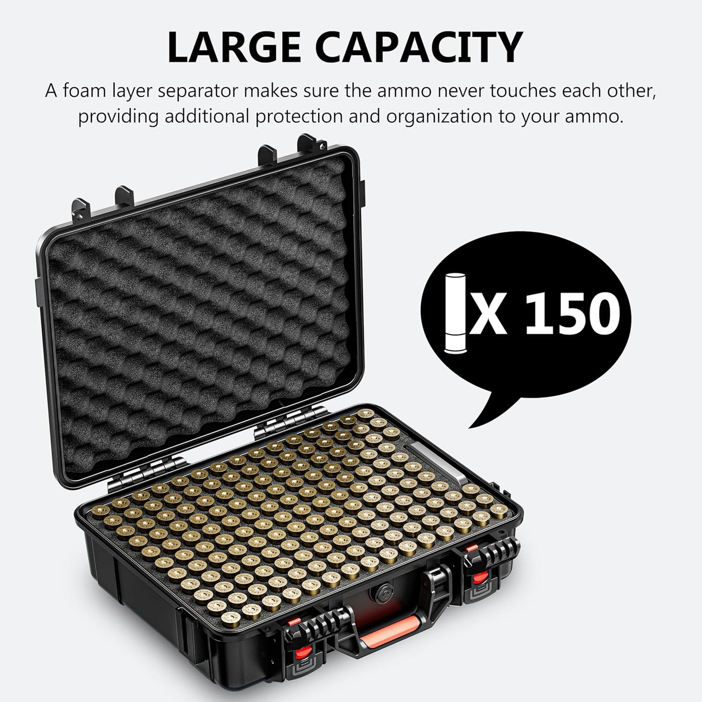 150 Rounds Shotgun Shells Case with Desiccant