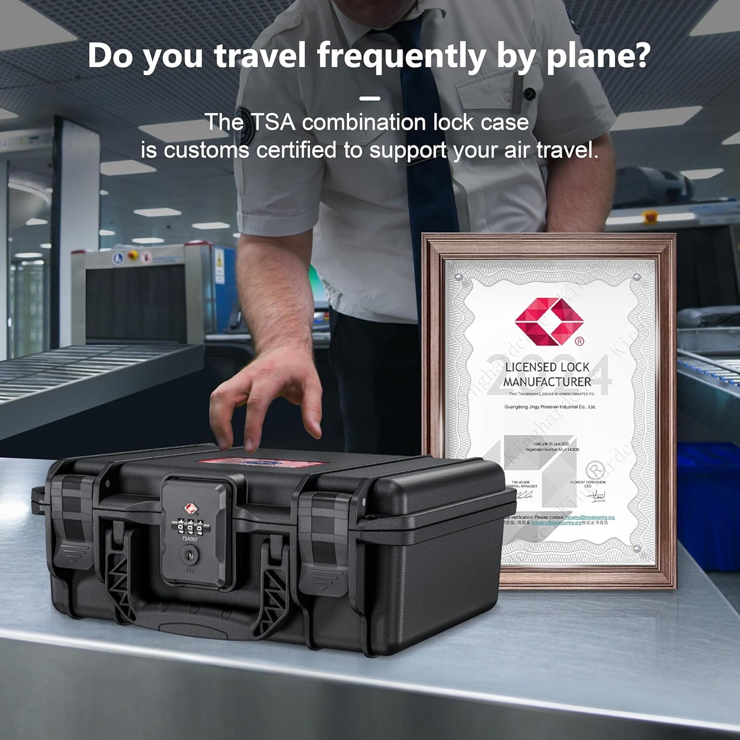 TSA Approved Firearm Travel Case for Beretta 92FS/M9/92A1/96A1, Waterproof Lockable Gun Cases for Handguns, Hard Pistol Case for 9mm Beretta Gun Storage & Transport