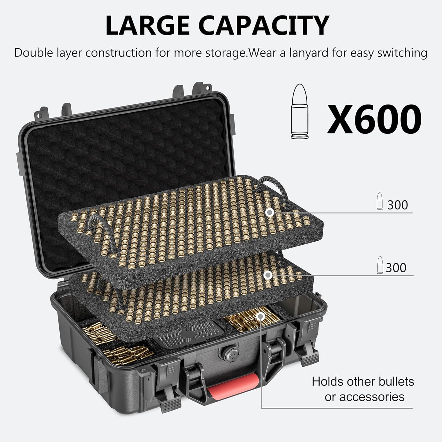 600-700 Round 9mm Ammo Storage Case