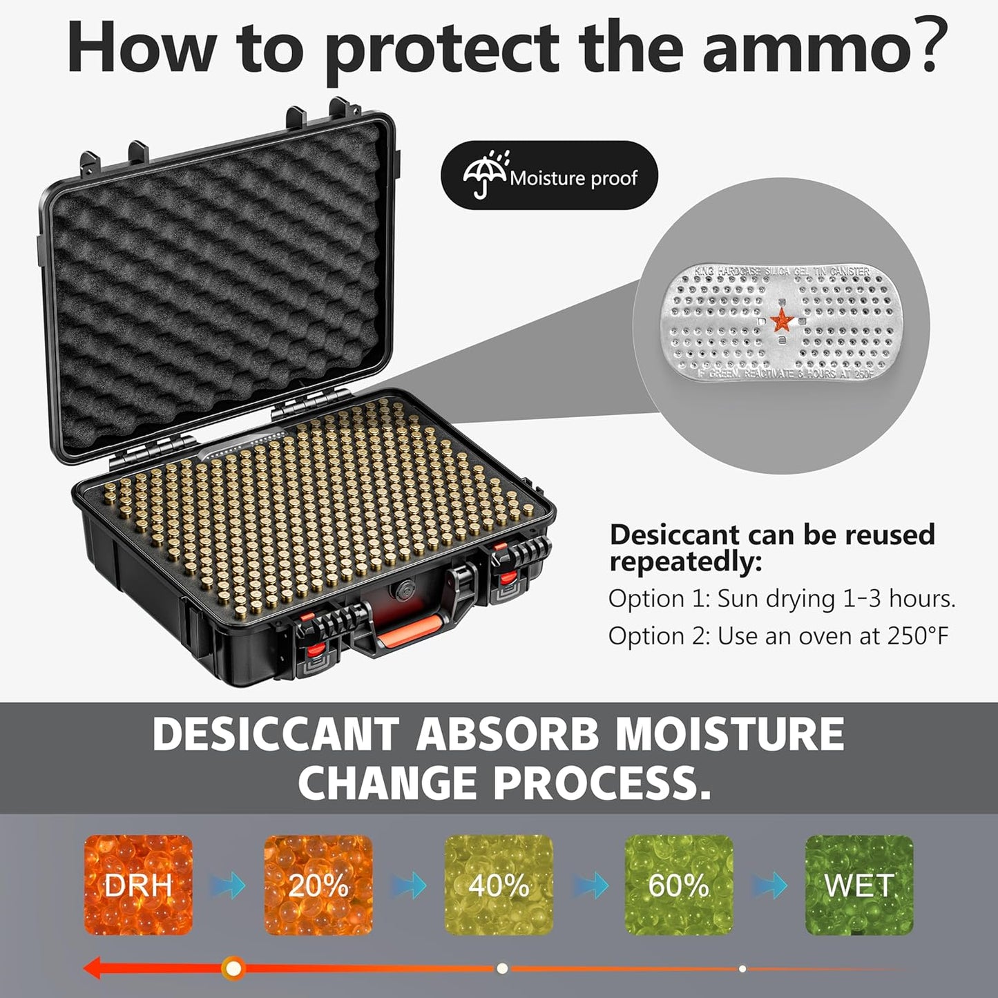 360 Round 7.62 Ammo Storage Case with Desiccant