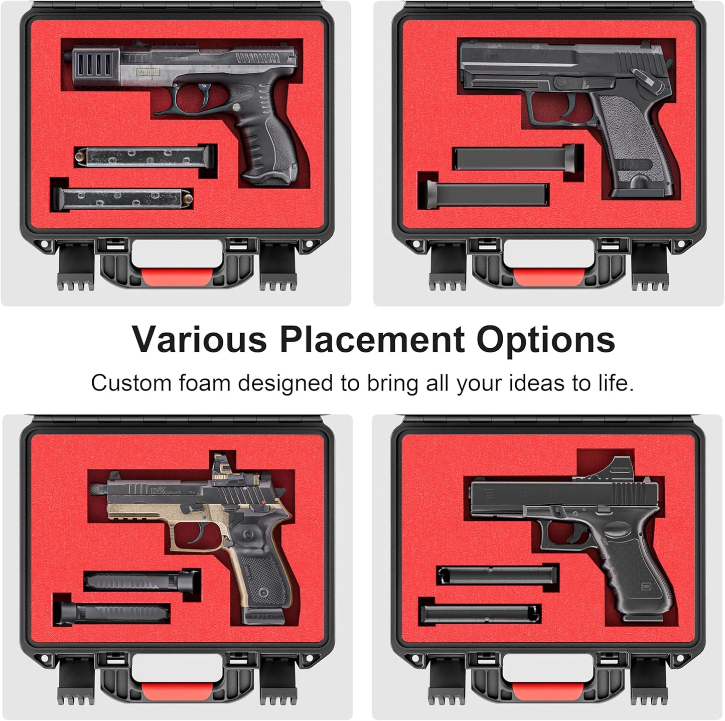 DIY Waterproof & Shockproof Lockable 9mm Gun Case