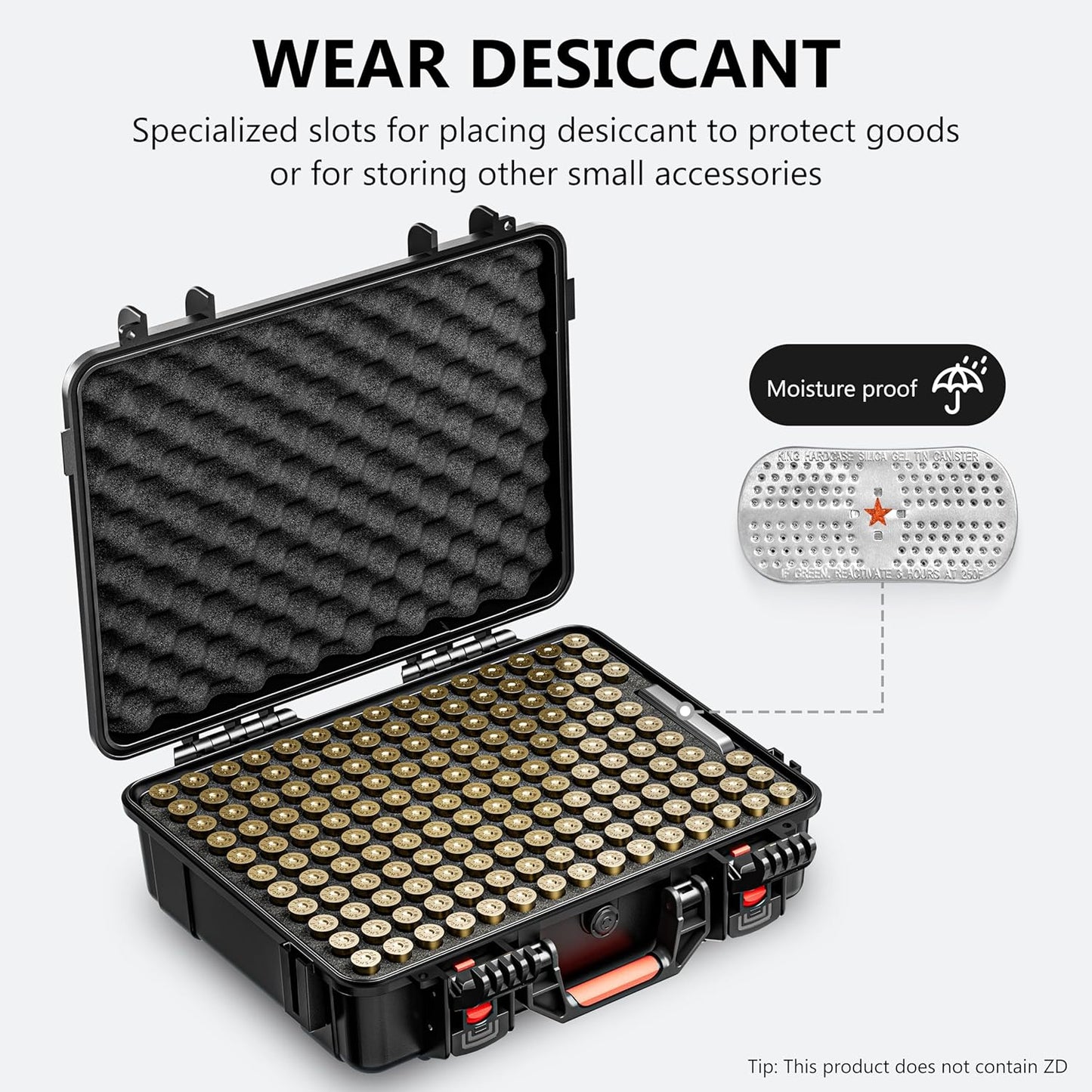 150 Rounds Shotgun Shells Case with Desiccant