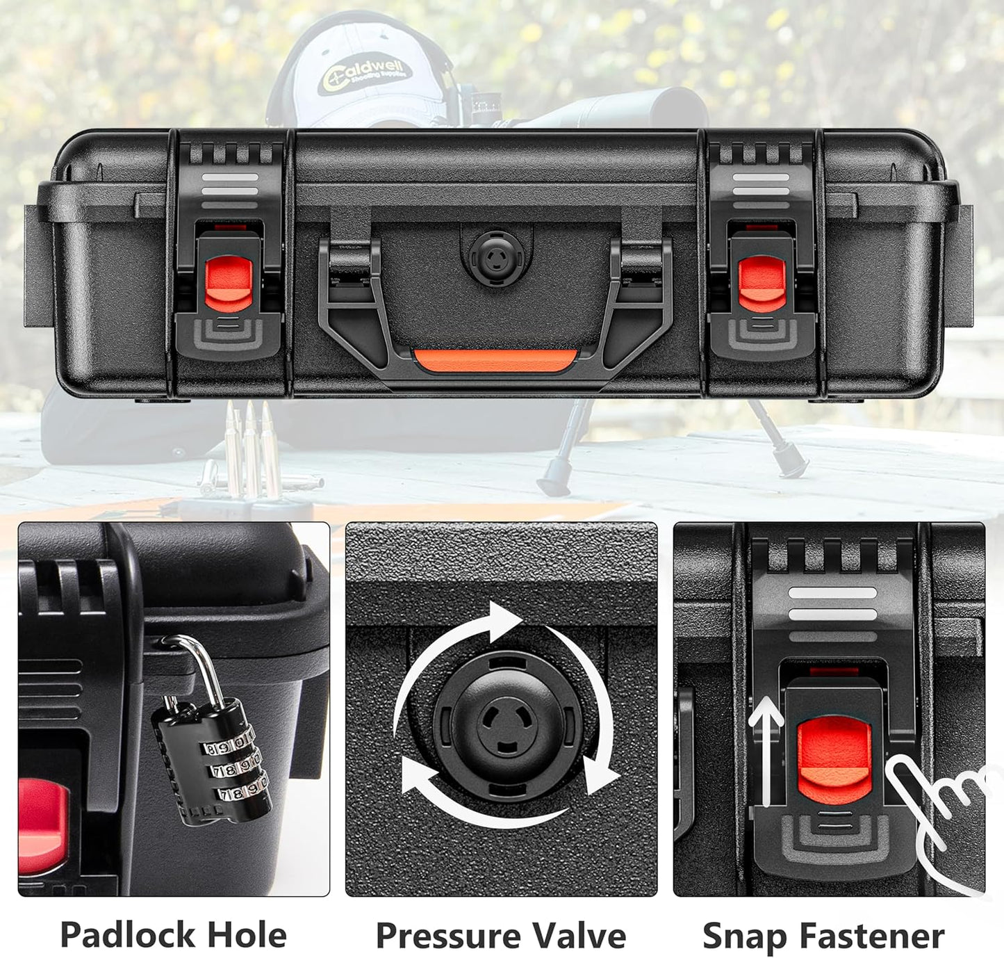 Waterproof Ammo Case - 600 Round Bullet Locking Storage Box