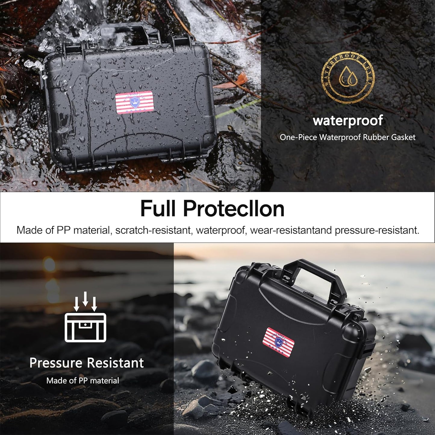 TSA Lockable Hard Revolver Case with 2 TSA Locks