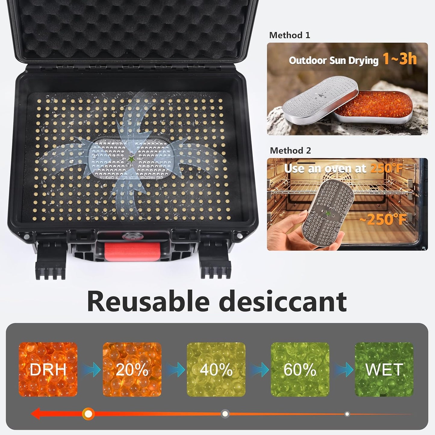 680 Rounds 22LR Ammo Storage Case with Dessicant