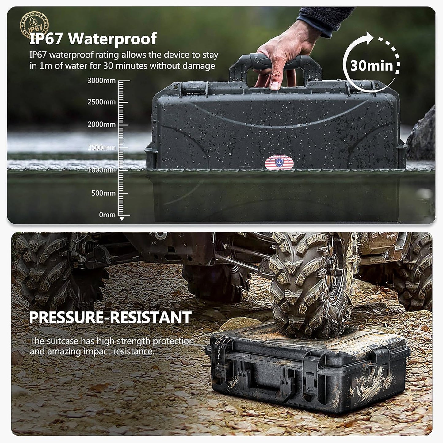 Hard Pistol Cases - Compatible with 7 Pistols & 16 Magazines