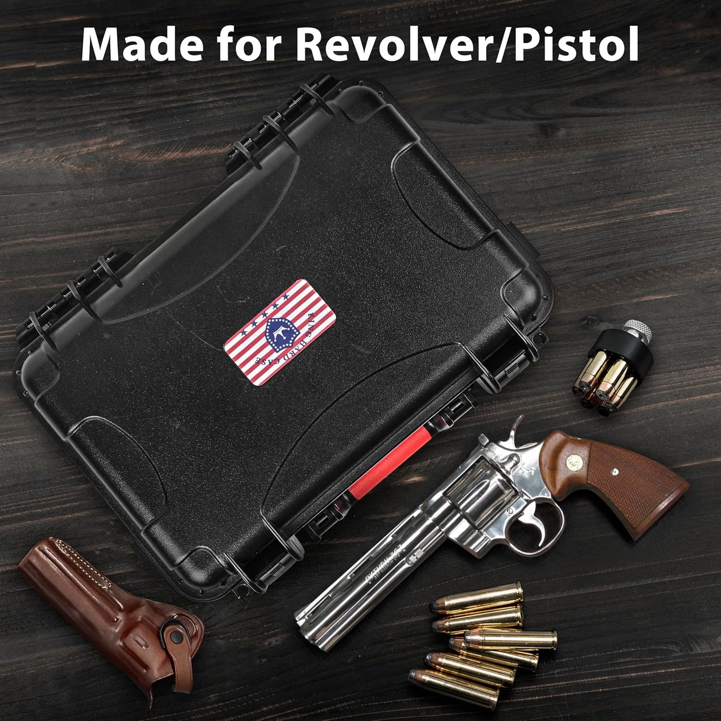 TSA Lockable Hard Revolver Case with 2 TSA Locks