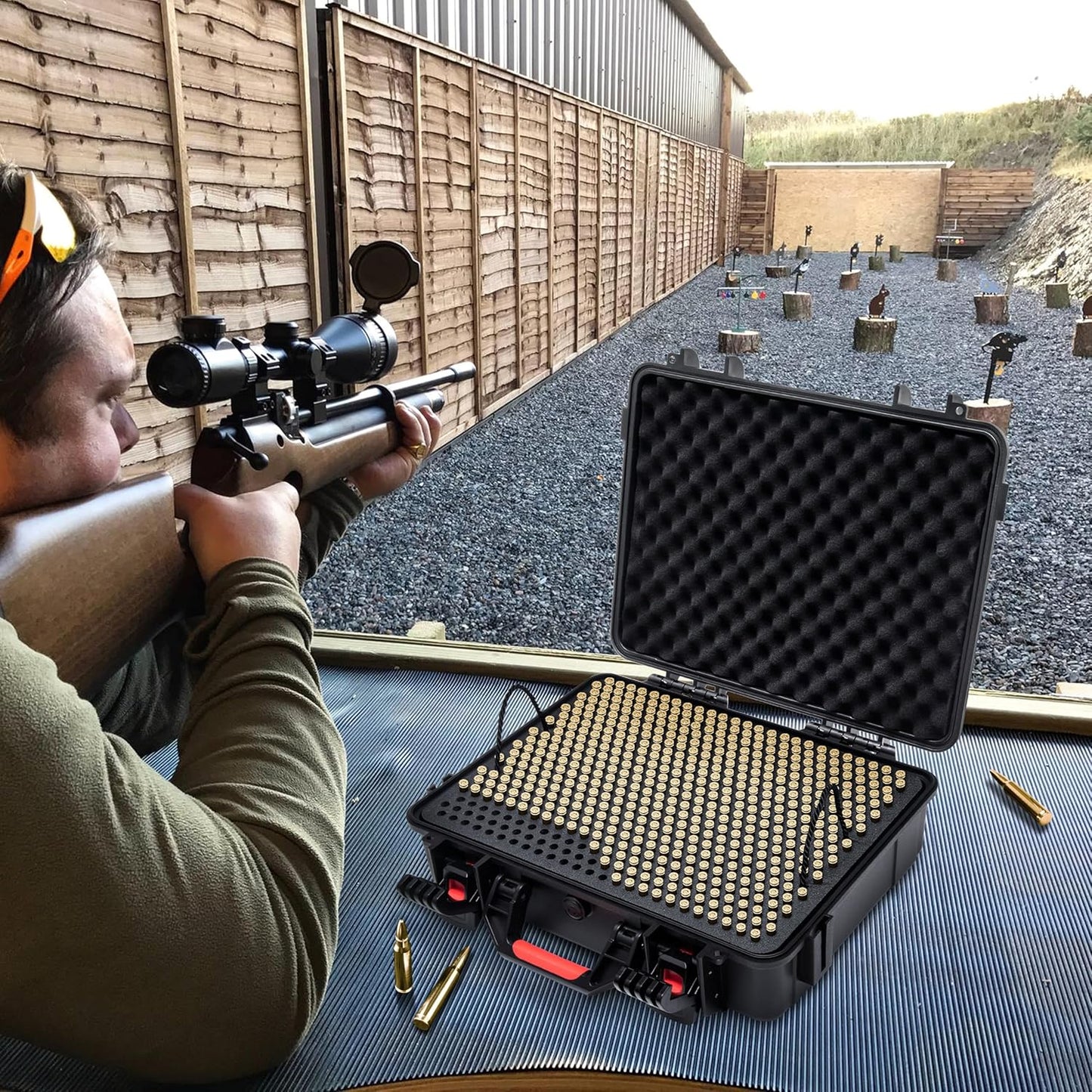 Waterproof Ammo Case - 600 Round Bullet Locking Storage Box