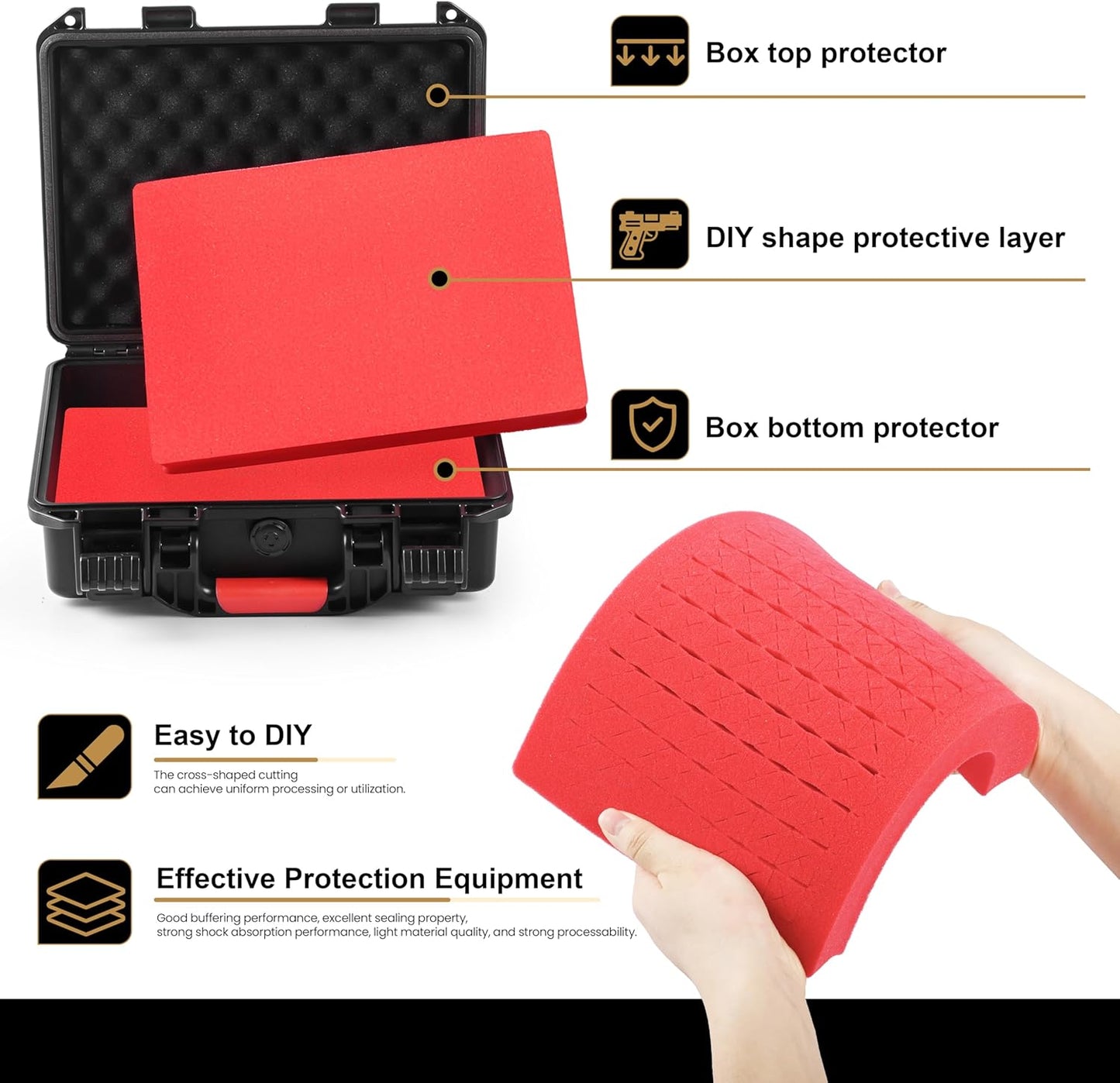 DIY Waterproof & Shockproof Lockable 9mm Gun Case