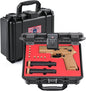 Gun Case for SIG SAUER P322/P365, Waterproof & Lockable Hard Pistol Case with Pre-Cut Foam, TSA Approved Firearm Travel Case, Handgun Case Not for Optics