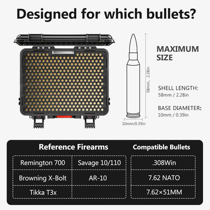 360 Round 7.62 Ammo Storage Case with Desiccant