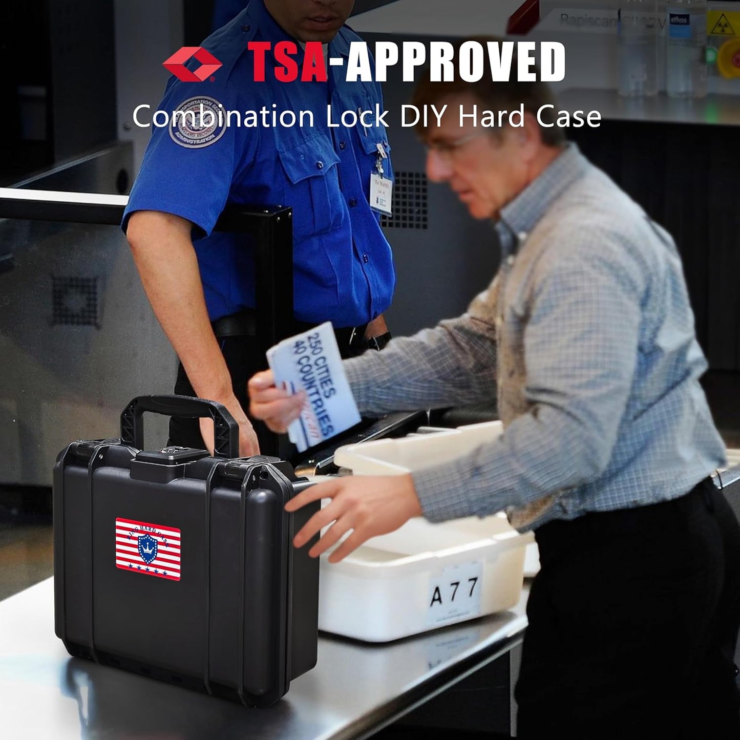 TSA Combination Lockable Gun Case for Smith & Wesson, Water & Shock Proof Pistol Case Hard Shell Case for S&W M&P 9 M2.0, Smith & Wesson M&P 9 Shield EZ/Shield Plus, M&P 9 M2.0 5"
