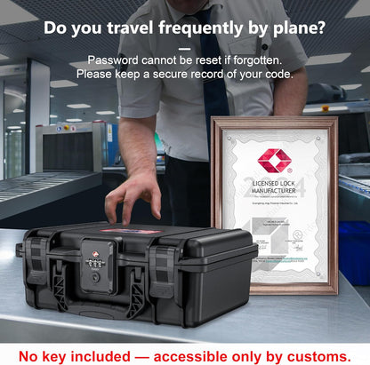 Gun Case for SIG SAUER P322/P365, Waterproof & Lockable Hard Pistol Case with Pre-Cut Foam, TSA Approved Firearm Travel Case, Handgun Case Not for Optics