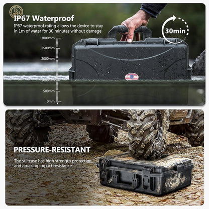 Hard Pistol Cases - Compatible with 7 Pistols & 16 Magazines